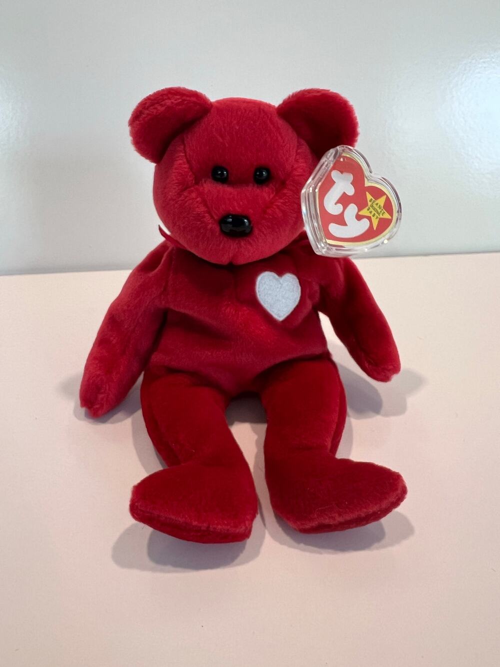 Ty Beanie Baby 1999 Valentina the Bear Beanbag Plush Toy P.E. Pellets JL
